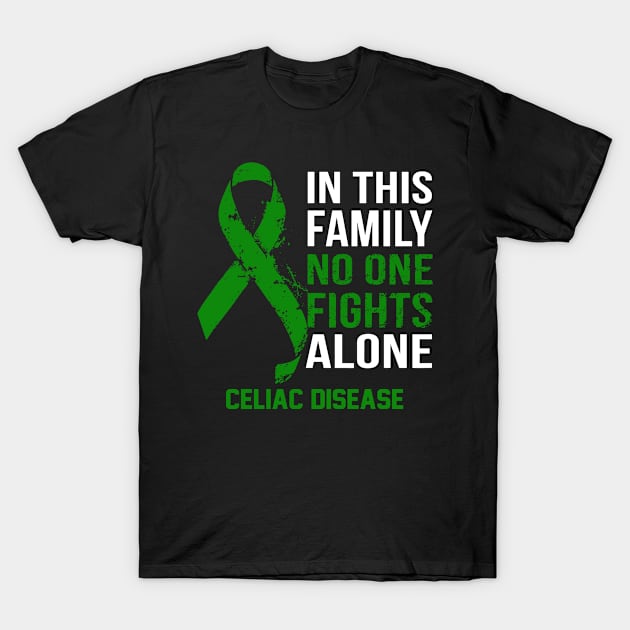 Celiac Disease Awareness No One Fights Alone - Hope For A Cure T-Shirt by BoongMie